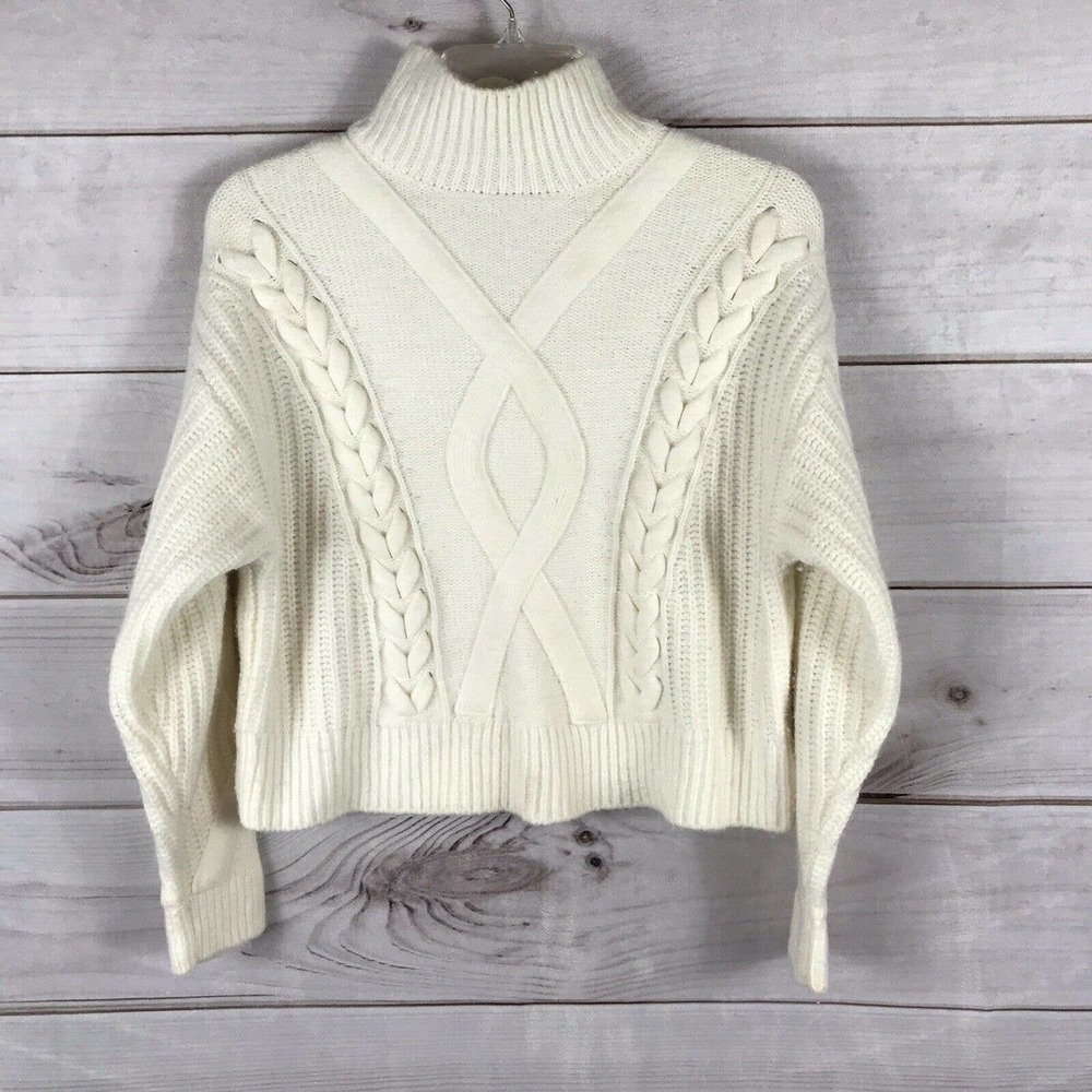 Elizabeth and James Turtleneck Sweater Cable - Picture 3 of 11